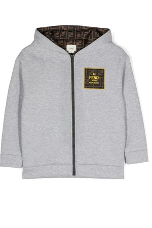 Fendi Veste à capuche à logo appliqué