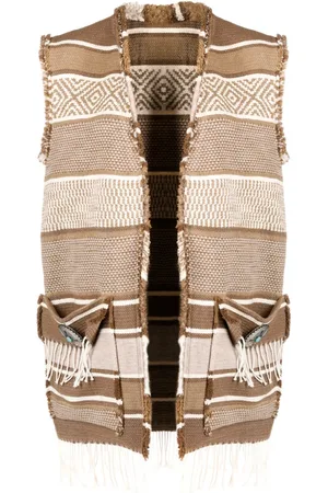 FORTELA Gilet en maille à rayures verticales