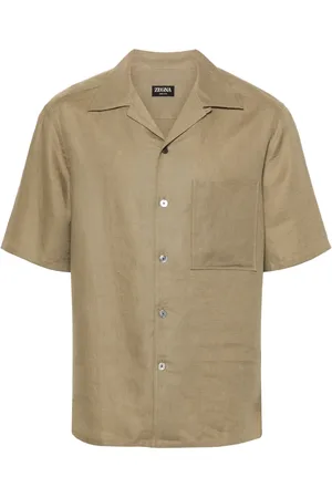Ermenegildo Zegna Chemise en lin à manches courtes