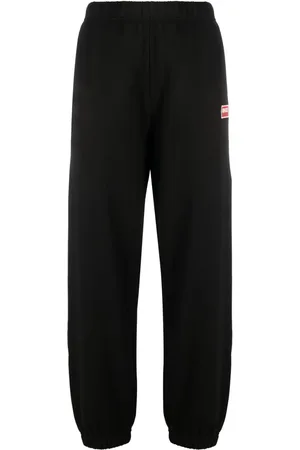 Kenzo Pantalon de jogging en coton à logo brodé