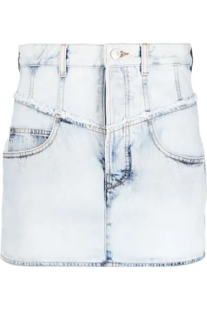 Isabel Marant Minijupe en jean Narjis à bords francs