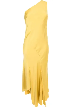 Lethicia Bronstein Robe mi-longue satinée à design asymétrique