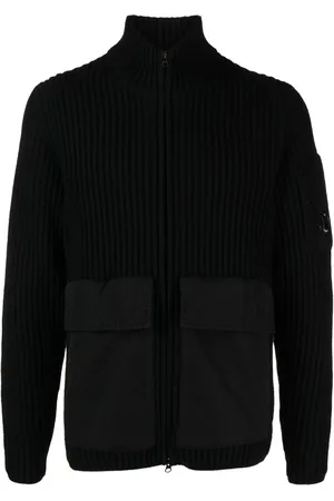 C.P. Company Cardigan nervuré à verre de lunettes signature