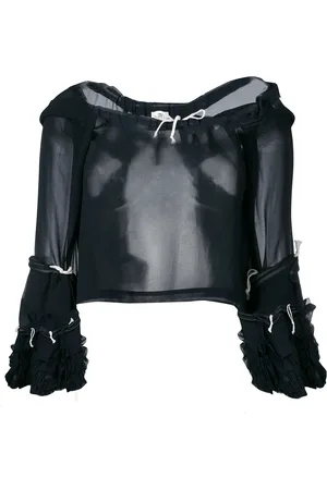 Comme des Garçons Blouse semi-transparente à lien de resserrage