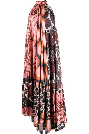 BIYAN Robe longue en soie à dos nu