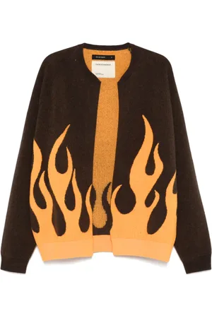 Frenckenberger Cardigan à motif flamme en jacquard