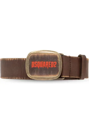 Dsquared2 Ceinture en cuir à plaque logo