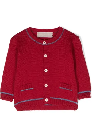 LA STUPENDERIA Cardigan en mérinos à bords contrastants