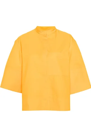 Jil Sander Chemise en coton à col montant