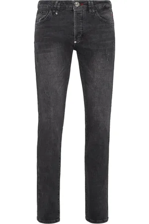 Philipp Plein Jean super-droit à taille mi-haute