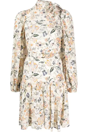 ULLA JOHNSON Robe fleurie à détail de nœud