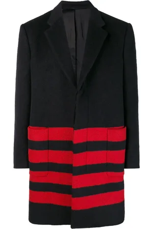 Calvin Klein Manteau droit à bandes contrastantes