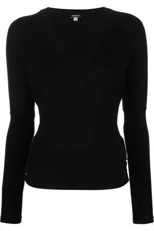 VERSACE Pull en maille fine à col v (années 2000)