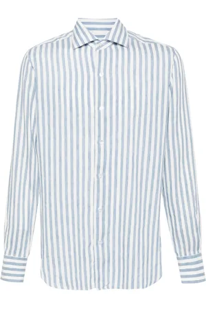 BARBA Chemise rayée à col italien