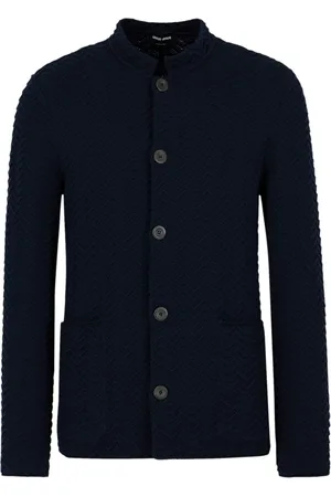 Giorgio Armani Cardigan à motif zig-zag brodé
