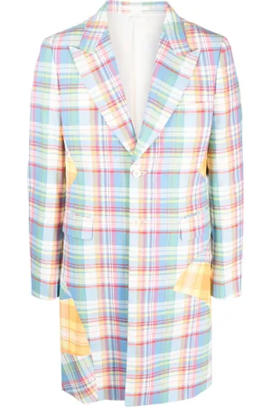 Comme des Garçons Manteau boutonné à carreaux