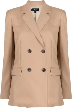 THEORY Blazer en flanelle à boutonnière croisée
