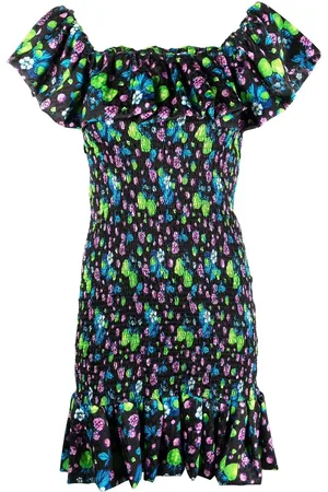 Msgm Robe Amazing Berries courte en jacquard