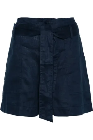 Ralph Lauren Short en lin à taille ceinturée