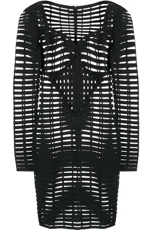 GENNY Robe-bustier en maille ajourée à coupe courte