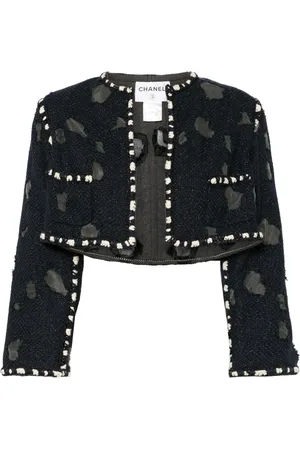 CHANEL Veste crop à effet usé (années 2000)
