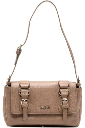 Guess Sac à bandoulière en cuir à plaque logo