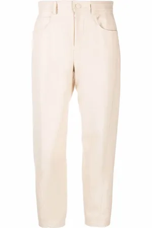 Stella McCartney Pantalon droit en cuir artificiel