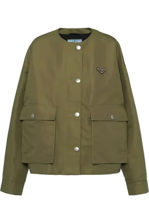 Prada Veste en toile à logo triangulaire
