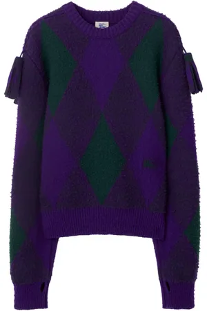 Burberry Pull en laine à motif de losanges