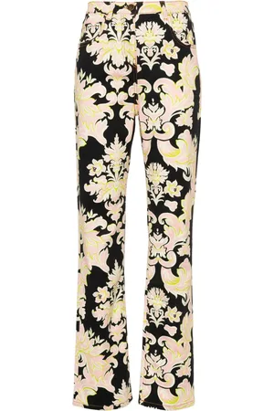 Etro Jean droit à fleurs