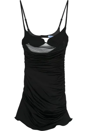 MUGLER Robe courte à volants