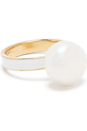 Beatriz Palacios Bague White Moon sertie de perles