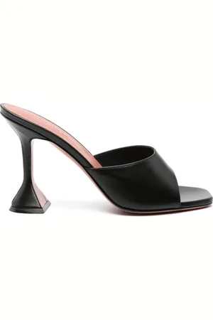 Amina Muaddi Sandales Lupita 95 mm en cuir