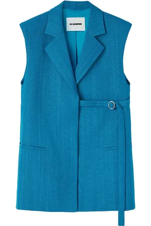 Jil Sander Blazer ceinturé à design sans manches