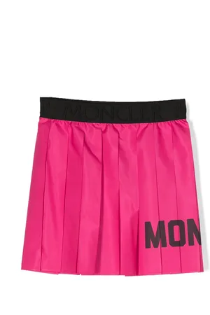 Moncler Jupe plissée à logo imprimé
