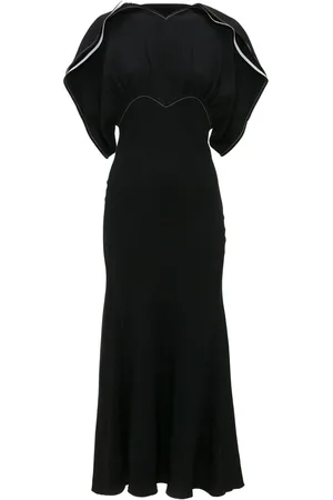Victoria Beckham Robe mi-longue à manches drapées