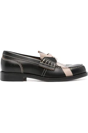 College Mocassins en cuir à imprimé croix