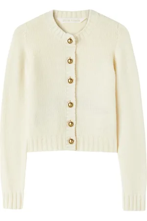 Palm Angels Cardigan en laine mélangée à logo incurvé