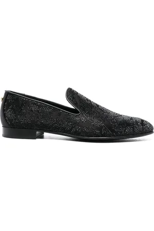 VERSACE Mocassins Barocco Silhouette à ornements strassés