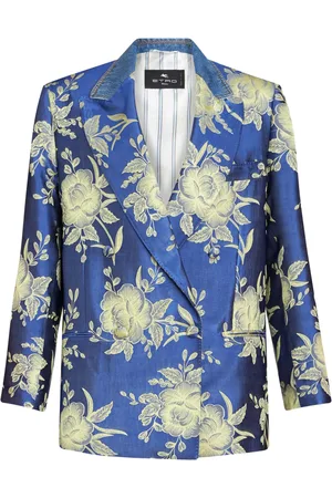 Etro Blazer boutonné à fleurs en jacquard