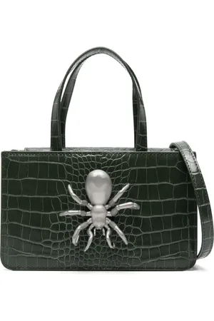 Puppets and Puppets Petit sac à main Spider à effet peau de serpent