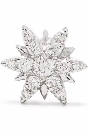 DJULA Boucles d’oreilles Mini Sun en or blanc 18ct ornées de diamants
