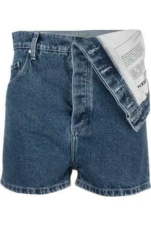 Y / PROJECT Short en jean à taille à rabat