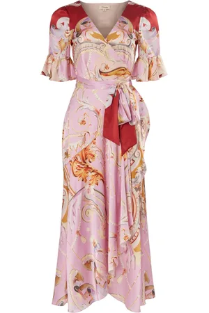 TEMPERLEY LONDON Robe portefeuille à imprimé Carline