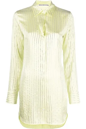 Alexander Wang Robe-chemise à ornements en cristal
