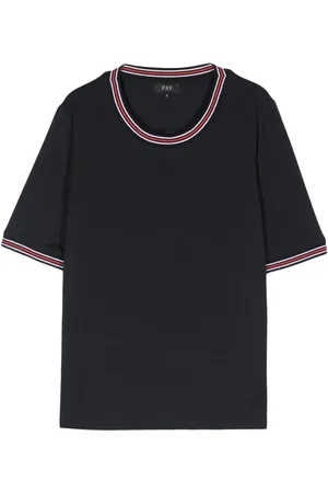 FAY T-shirt à bords rayés