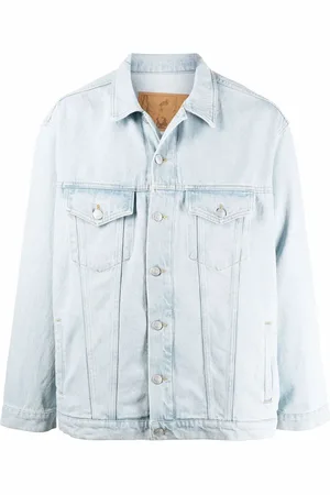 MARTINE ROSE Veste en jean à logo imprimé