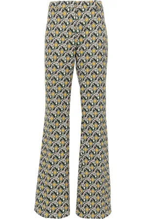 Etro Pantalon évasé à motif en jacquard