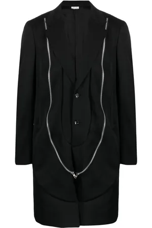 Comme des Garçons Manteau en laine à détails de zips