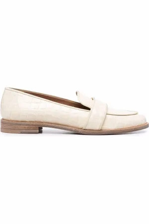 Aquazzura Mocassins à effet peau de crocodile